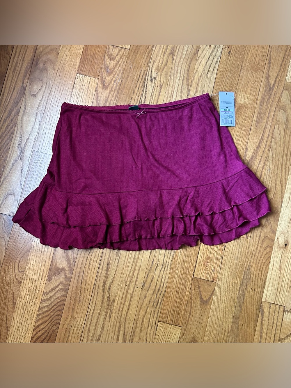Burgundy Ruffle Skort medium